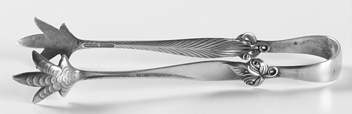Orchid Elegance (Sterling, 1956) Sugar Tongs by Wallace Silver-1