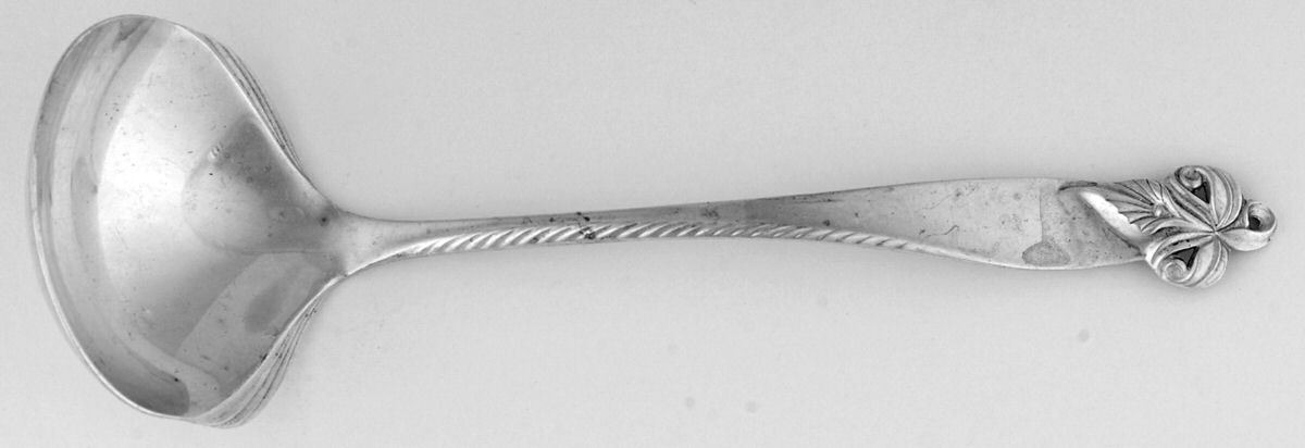 Orchid Elegance (Sterling, 1956) Solid Piece Cream Ladle by Wallace Silver-1