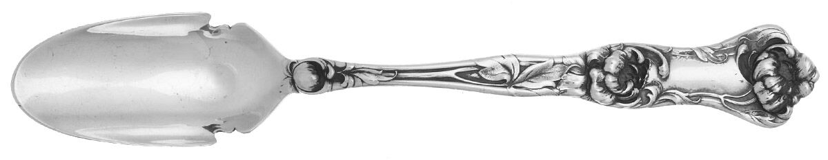 Peony (Sterling, 1906, No Monograms) Solid Cheese Scoop by Wallace Silver-1