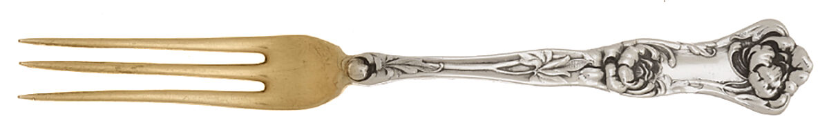 Peony (Sterling, 1906, No Monograms) Strawberry Fork by Wallace Silver-1