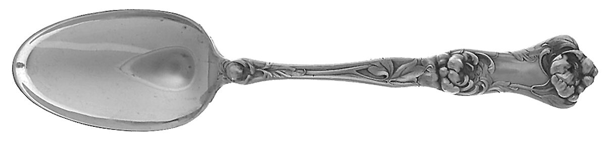 Peony (Sterling, 1906, No Monograms) Dessert/Oval Soup Spoon by Wallace Silver-1