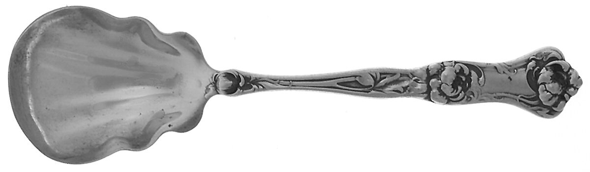 Peony (Sterling, 1906, No Monograms) Sugar Spoon by Wallace Silver-1