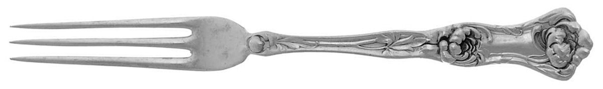 Peony (Sterling, 1906, No Monograms) Strawberry Fork by Wallace Silver-1