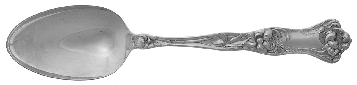 Peony (Sterling, 1906, No Monograms) Tablespoon (Serving Spoon) by Wallace Silver-1