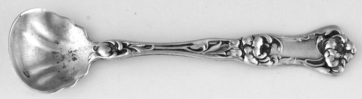Peony (Sterling, 1906, No Monograms) Individual Salt Spoon by Wallace Silver-1