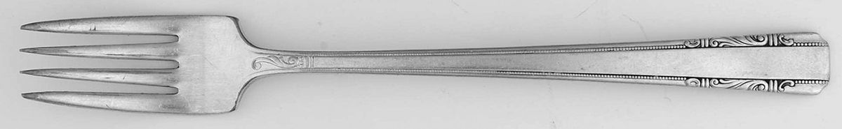 Personality (Silverplate, 1938, Monograms)    Grille Fork (Viande) by Wallace Silver-1