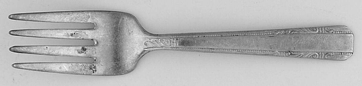 Personality (Silverplate, 1938, No Monograms) Baby Fork by Wallace Silver-1