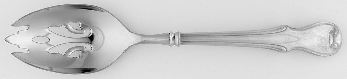 Plymouth Colony (Sterling II, 1976) Hollow Handle Pierced Tablespoon (Serving) by Wallace Silver-1
