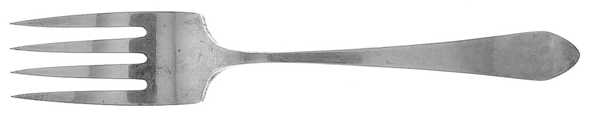 Plain Colonial (Sterling) Small Solid Cold Meat Serving Fork by Wallace Silver-1