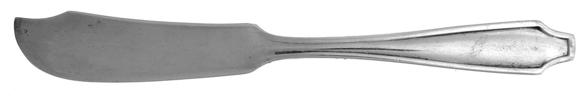 Plymouth-Dover (Silverplate, 1914) Flat Handle Butter Spreader by Wallace Silver-1