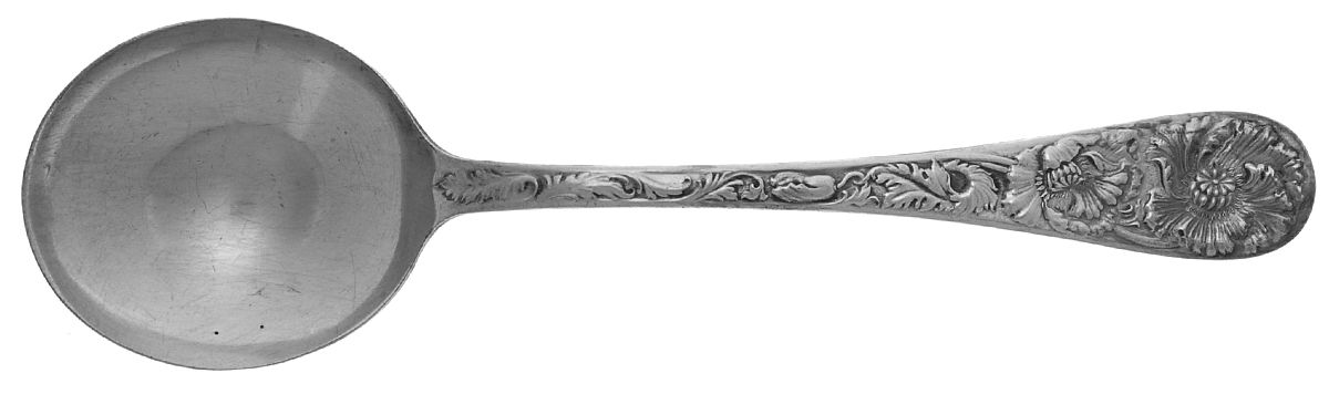 Poppy (Silverplate, 1934) Round Bowl Soup Spoon (Gumbo) by Wallace Silver-1