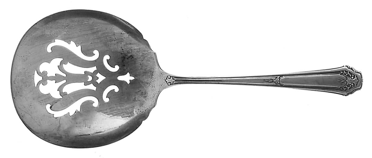 Princess Anne (Sterling, 1926) Solid Bon Bon Spoon with Pierced Bowl by Wallace Silver-1