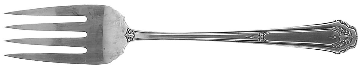 Princess Anne (Sterling, 1926) Small Solid Cold Meat Serving Fork by Wallace Silver-1