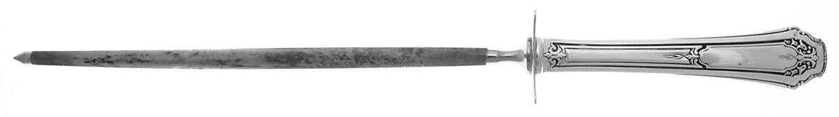 Princess Anne (Sterling, 1926) Large Knife Sharpener-Steel Rod w/Sterling Guard by Wallace Silver-1