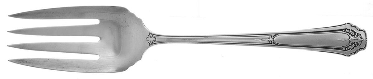 Princess Anne (Sterling, 1926) Medium Solid Cold Meat Serving Fork by Wallace Silver-1