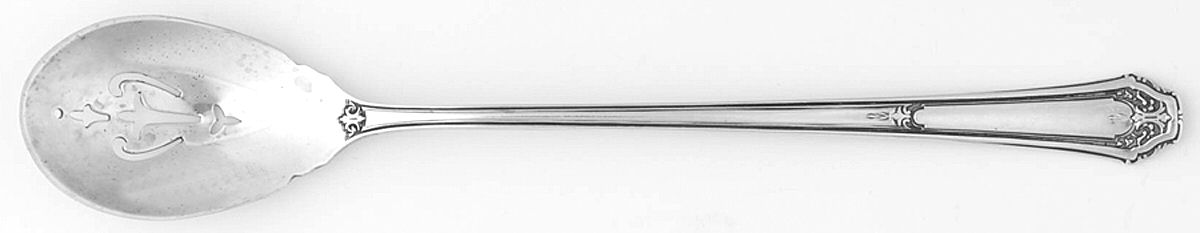 Princess Anne (Sterling, 1926) Pierced Bowl Short Handle Olive Spoon by Wallace Silver-1