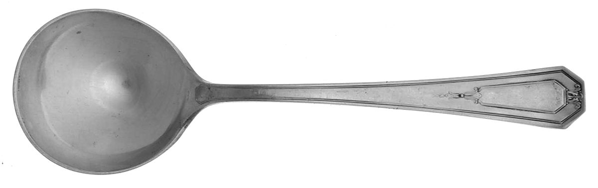 Princess Mary (Sterling, 1922, No Monos) Round Bowl Soup Spoon (Bouillon) by Wallace Silver-1