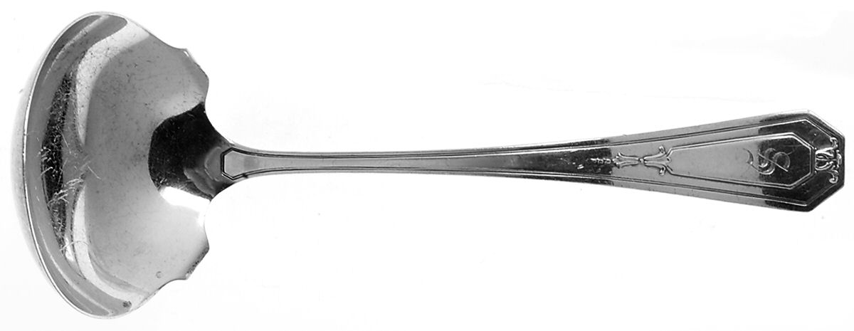 Princess Mary (Sterling, 1922, No Monos) Solid Gravy Ladle by Wallace Silver-1