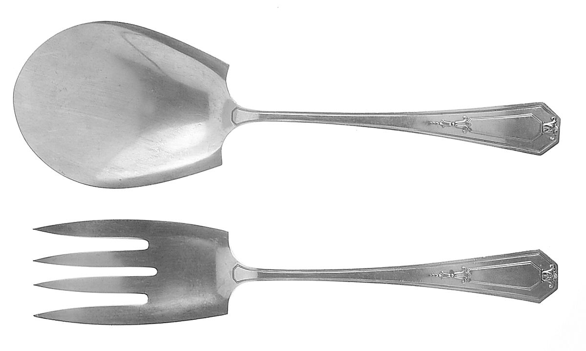 Princess Mary (Sterling, 1922, No Monos) (2 Pc) Solid Salad Set by Wallace Silver-1