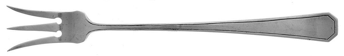 Princess Pat (Sterling, 1914) Short Handle Pickle/Olive Fork by Wallace Silver-1