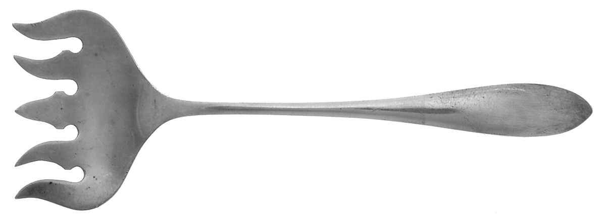 Puritan (Sterling, 1909) Large Solid Tined Sardine Serving Fork by Wallace Silver-1