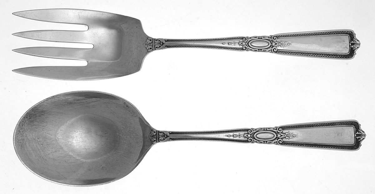 Renaissance (Sterling, 1925) (2 Pc) Solid Salad Set by Wallace Silver-1