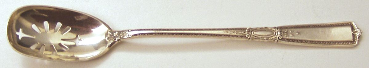 Renaissance (Sterling, 1925) Pierced Bowl Short Handle Olive Spoon by Wallace Silver-1