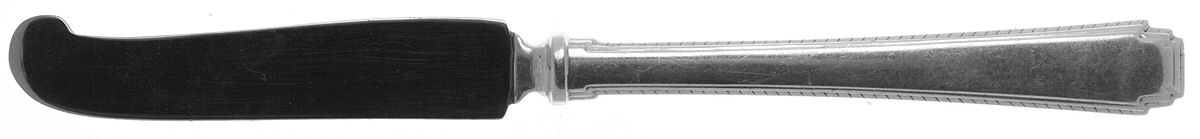 Rhythm (Sterling, 1929) Butter Spreader Hollow Hdl-Paddle/Stainless Blade by Wallace Silver-1