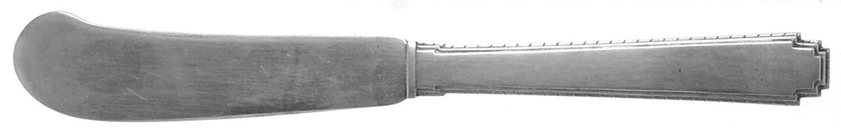Rhythm (Sterling, 1929) Flat Handle Butter Spreader by Wallace Silver-1