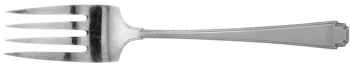 Rhythm (Sterling, 1929) Small Solid Cold Meat Serving Fork by Wallace Silver-1