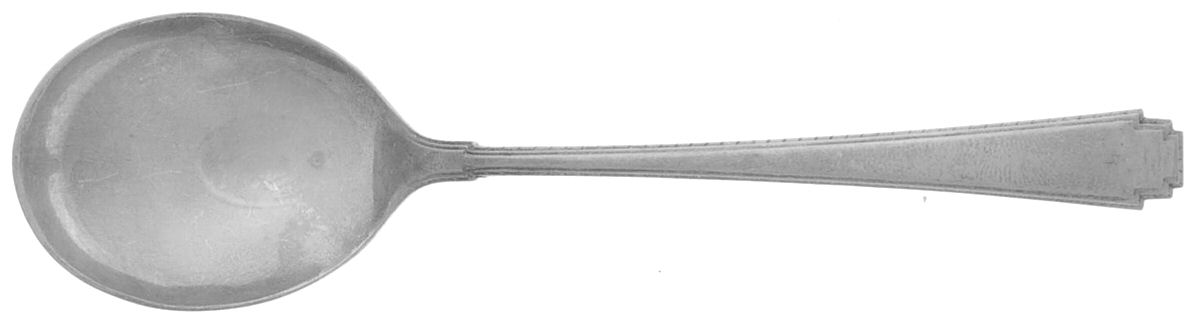 Rhythm (Sterling, 1929) Round Bowl Soup Spoon (Bouillon) by Wallace Silver-1