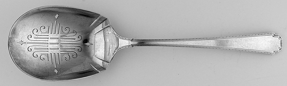 Rhythm (Sterling, 1929) Pierced Berry/Casserole Spoon by Wallace Silver-1