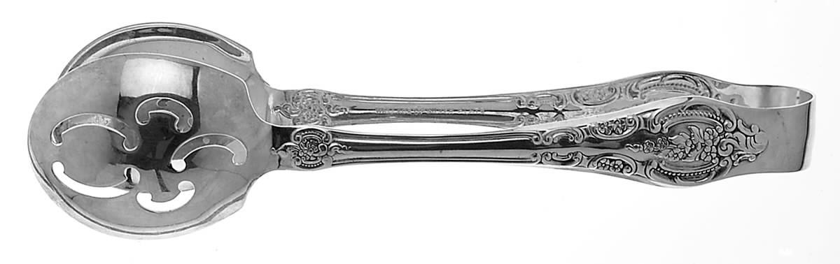 Royal Baroque (Silverplate, 1981) Large Ice Serving Tongs by Wallace Silver-1