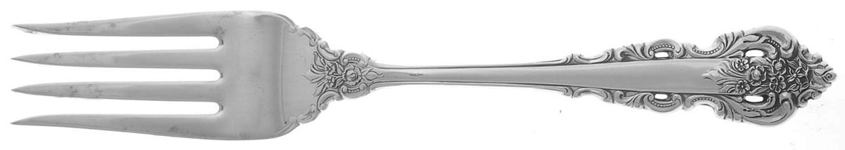 Royal Baroque (Silverplate, 1981) Medium Solid Cold Meat Serving Fork by Wallace Silver-1
