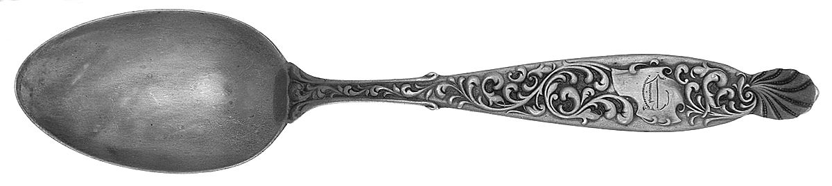 Rodney (Sterling, 1894) Monogram Five O'Clock Teaspoon by Wallace Silver-1