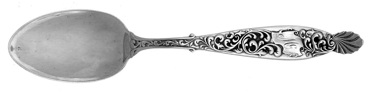 Rodney (Sterling, 1894) Monogram Five O'Clock Teaspoon by Wallace Silver-1