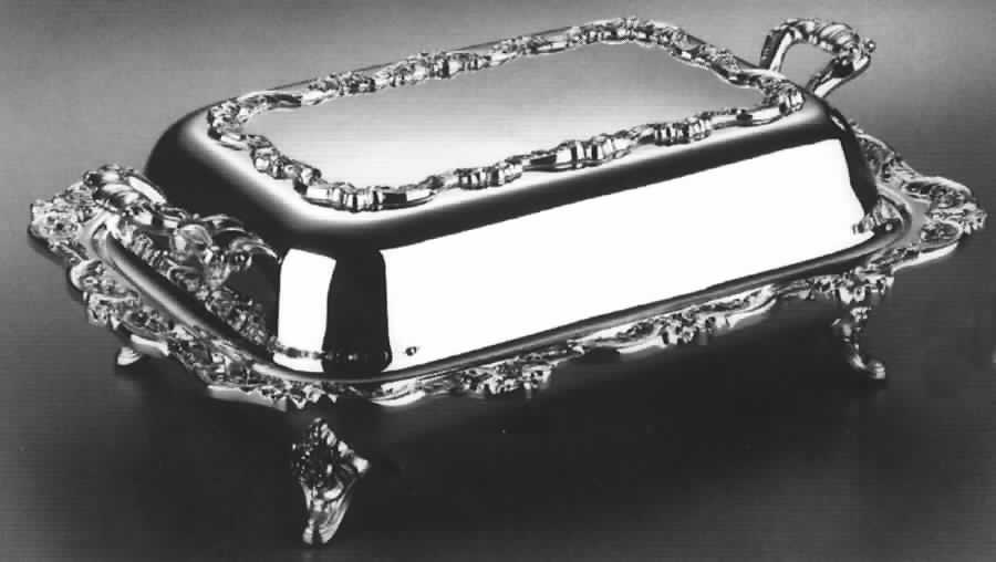 Royal English (Silverplate, Hollowware) Footed Double Vegetable Bowl by Wallace Silver-1