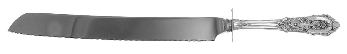 Rose Point (Sterling, 1934, No Monograms) Cake Knife with Stainless Blade by Wallace Silver-1