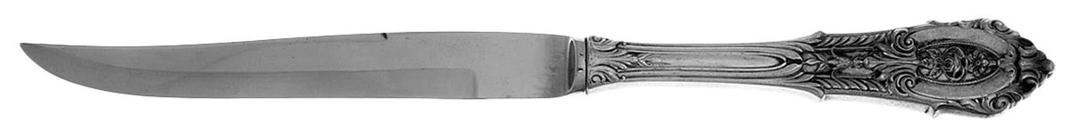 Rose Point (Sterling, 1934, No Monograms) Individual Steak Knife w/Bevel Blade by Wallace Silver-1