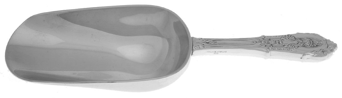 Rose Point (Sterling, 1934, No Monograms) Ice Scoop with Silverplate Bowl by Wallace Silver-1