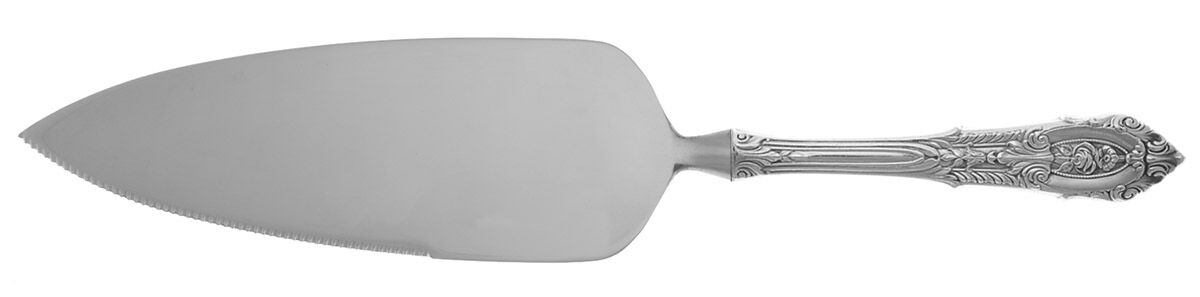 Rose Point (Sterling, 1934, No Monograms) Pie Server with Serrated Stainless Blade HC by Wallace Silver-1