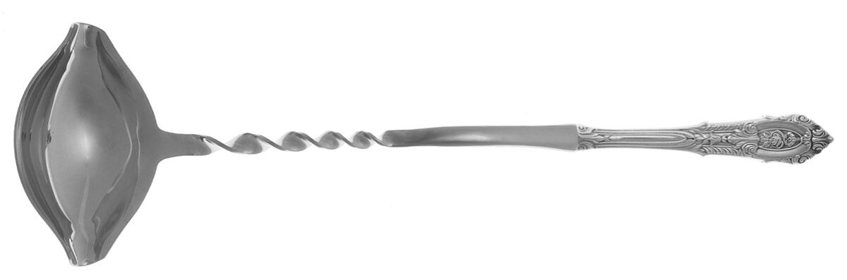 Rose Point (Sterling, 1934, No Monograms) Punch Ladle with Stainless Bowl HC by Wallace Silver-1