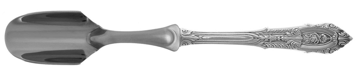 Rose Point (Sterling, 1934, No Monograms) Cheese Scoop with Stainless Scoop HC by Wallace Silver-1