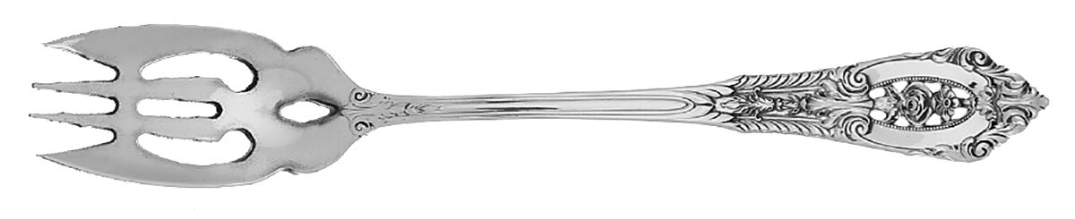 Rose Point (Sterling, 1934, No Monograms) Fish/Salad Fork Individual Large HC by Wallace Silver-1
