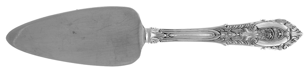 Rose Point (Sterling, 1934, No Monograms) Cheese Server with Silverplate Blade by Wallace Silver-1