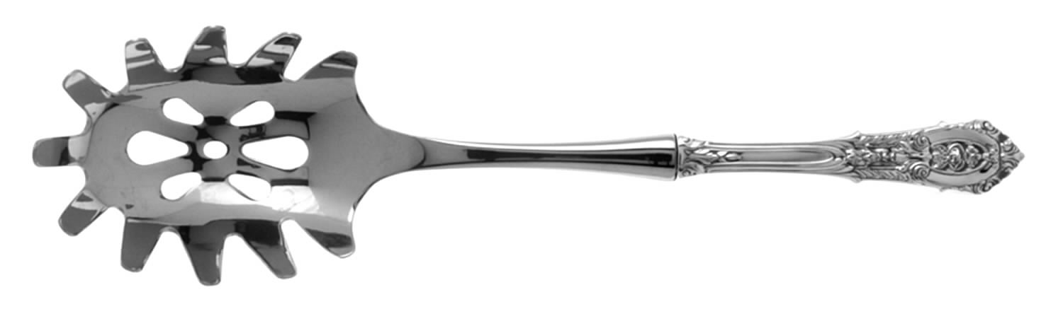 Rose Point (Sterling, 1934, No Monograms) Pasta Server with Stainless Bowl by Wallace Silver-1