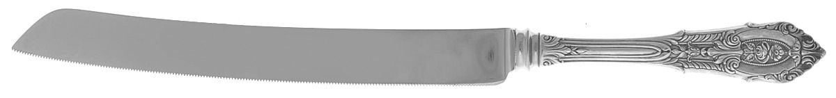 Rose Point (Sterling, 1934, No Monograms) Cake Knife with Stainless Blade by Wallace Silver-1