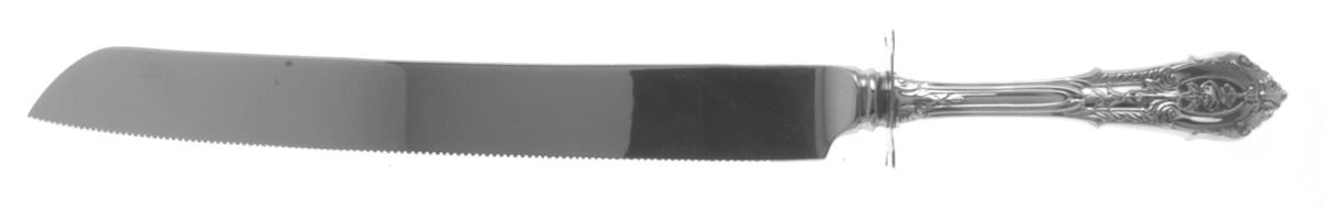 Rose Point (Sterling, 1934, No Monograms) Cake Knife with Stainless Blade by Wallace Silver-1
