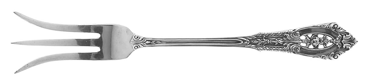 Rose Point (Sterling, 1934, No Monograms) Lemon Fork by Wallace Silver-1