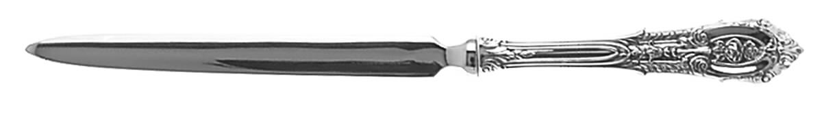Rose Point (Sterling, 1934, No Monograms) Letter Opener with Stainless Blade by Wallace Silver-1